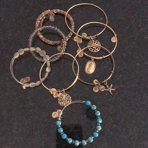 Alex and Ani bracelets set of 8